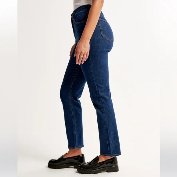 Abercrombie & Fitch Curve Love Ultra High Rise Ankle Straight Jean - Size 26/2 - Picture 4 of 12